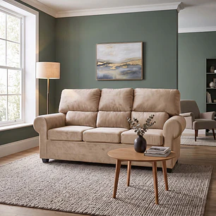 Sofá Boston 3c Felpa Beige