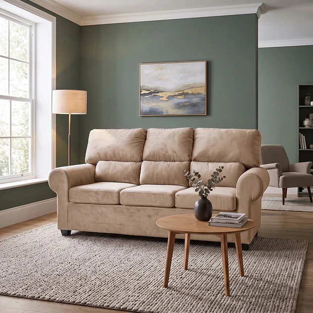 Sofá Boston 3c Felpa Beige 2