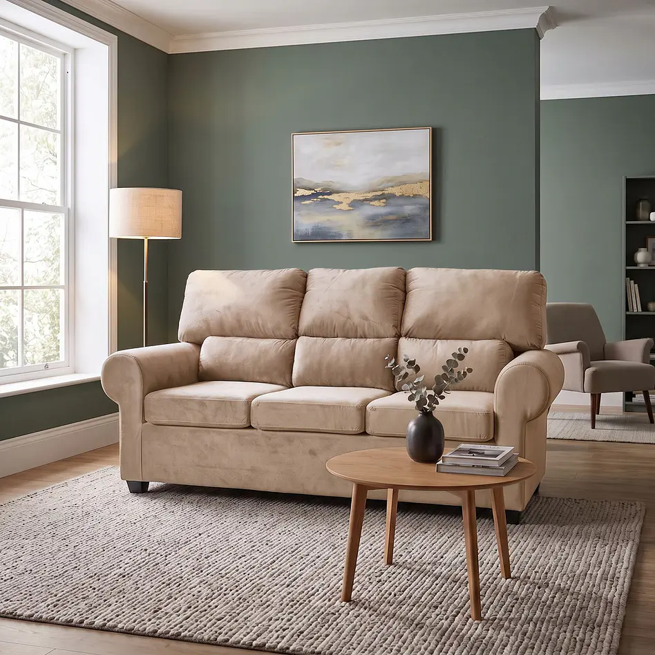 Sofá Boston 3c Felpa Beige 2