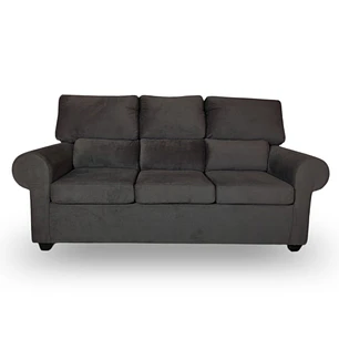 Sofá Boston 3c Felpa Negro
