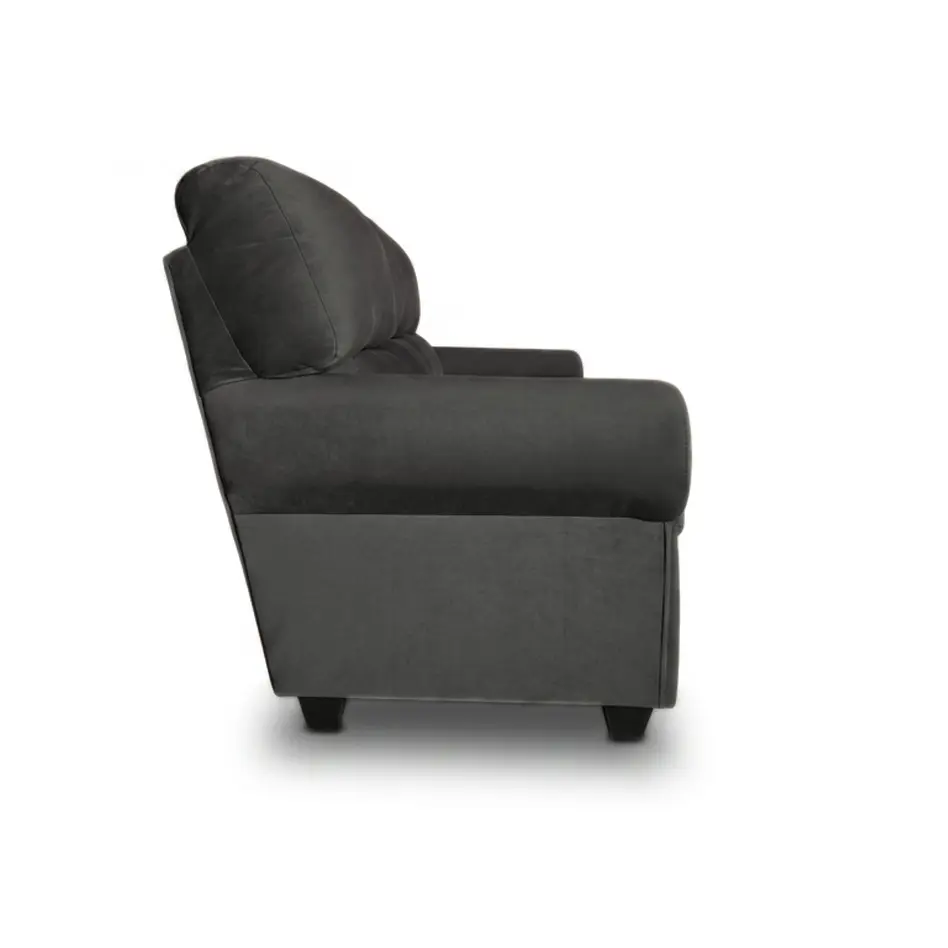 Sofá Boston 3c Felpa Negro 4