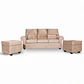 Sofá Boston 3c Felpa Beige + 2 Pouf - Miniatura 1