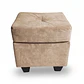Sofá Boston 3c Felpa Beige + 2 Pouf - Miniatura 7