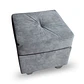 Sofá Boston 3c Felpa Gris + 2 Pouf - Miniatura 8