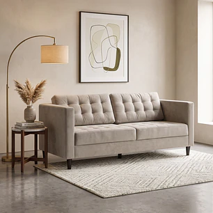 Sofá Siena Felpa Beige 202 cm