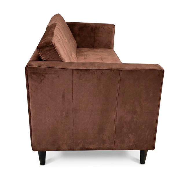 Sofá Siena Felpa Café 202 cm 4