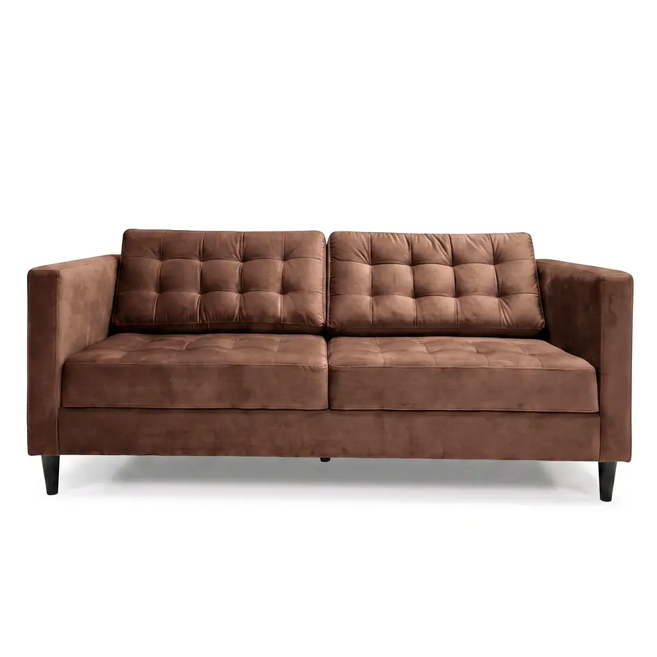 Sofá Siena Felpa Café 202 cm 3