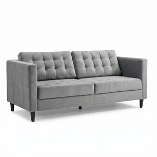 Sofá Siena Felpa Gris 202 cm
