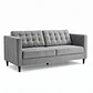 Sofá Siena Felpa Gris 202 cm - Miniatura 1