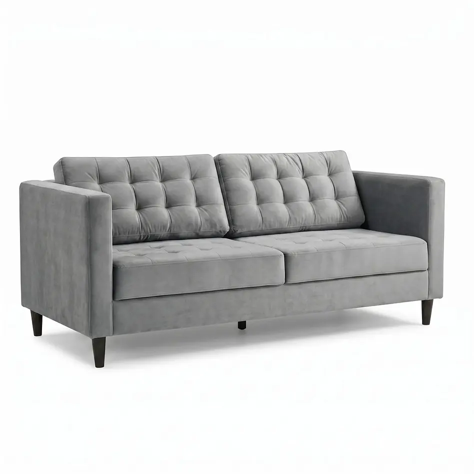 Sofá Siena Felpa Gris 202 cm 1