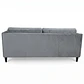 Sofá Siena Felpa Gris 202 cm - Miniatura 5