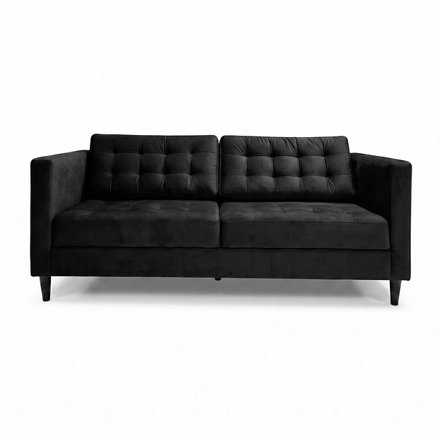 Sofá Siena Felpa Negro 202 cm 3