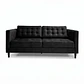 Sofá Siena Felpa Negro 202 cm - Miniatura 3