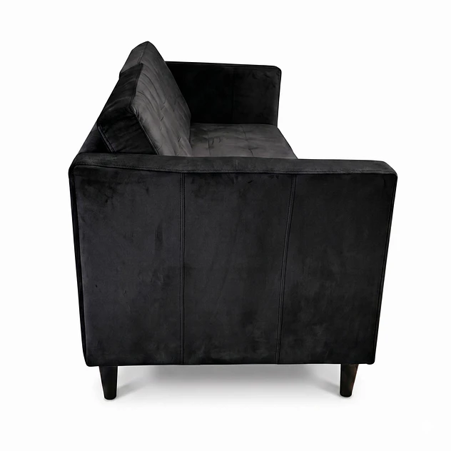 Sofá Siena Felpa Negro 202 cm 4