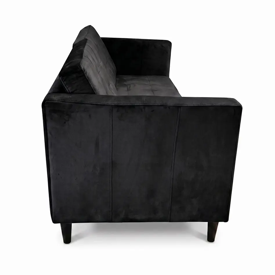 Sofá Siena Felpa Negro 202 cm 4