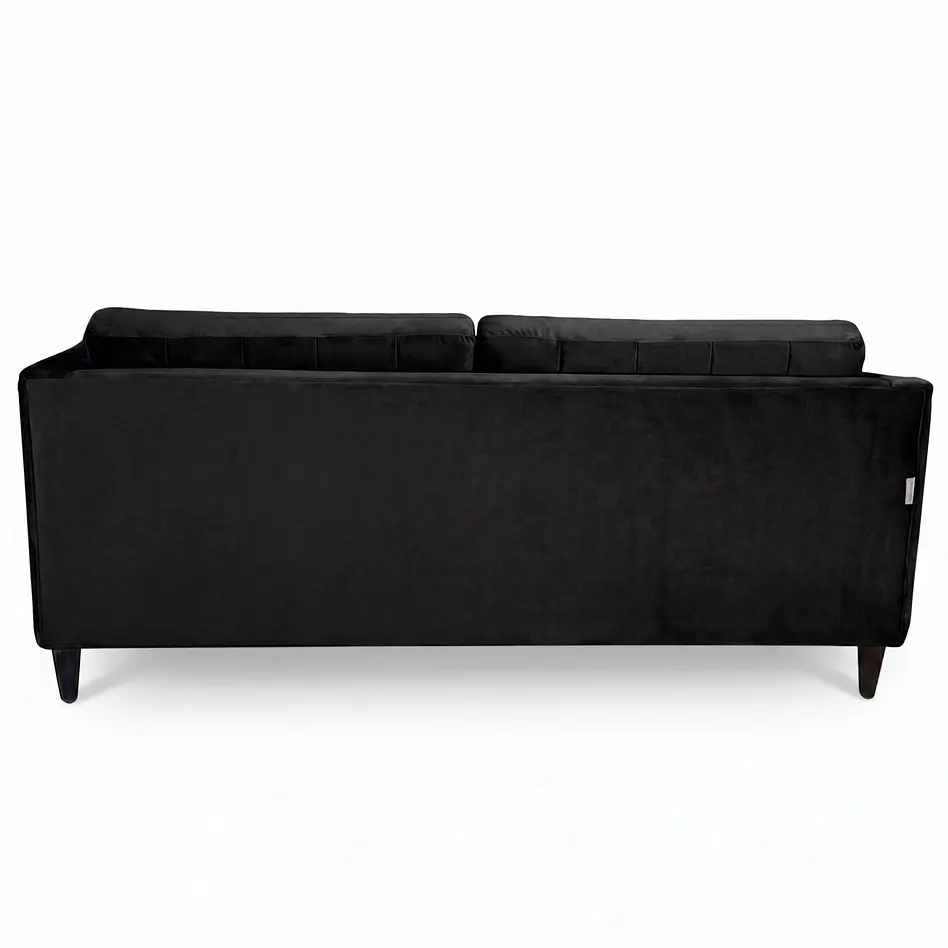 Sofá Siena Felpa Negro 202 cm 5