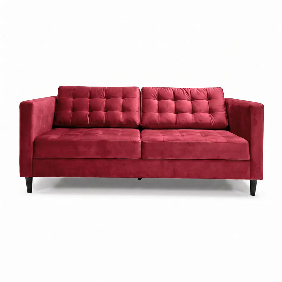 Sofá Siena Felpa Rojo 202 cm 3