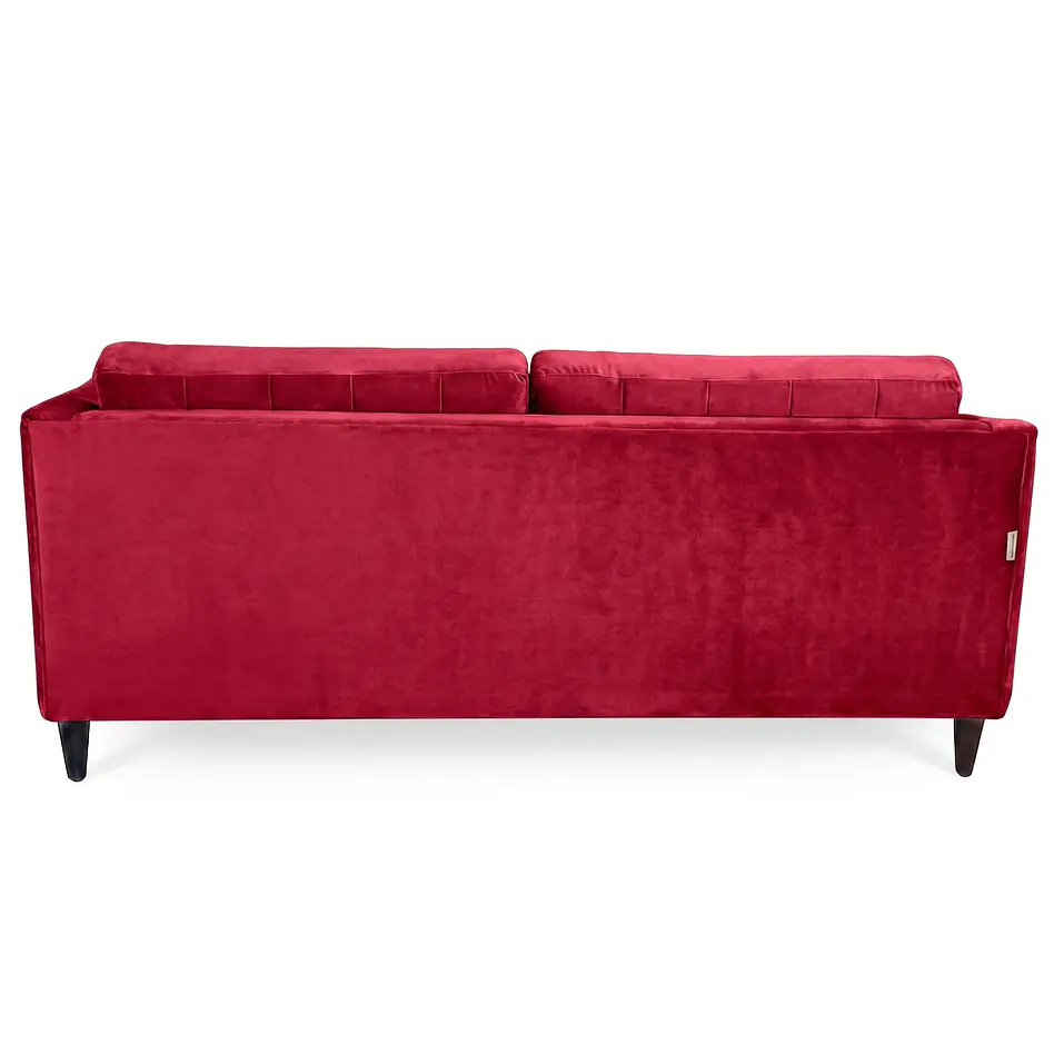 Sofá Siena Felpa Rojo 202 cm 5