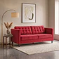 Sofá Siena Felpa Rojo 202 cm - Miniatura 2