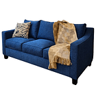 Sofá Undurraga azul con flores 3