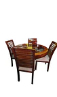 comedor redondo con cristal 4 personas - Miniatura 2