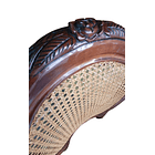 Silla medallón tallada enjuncada  4