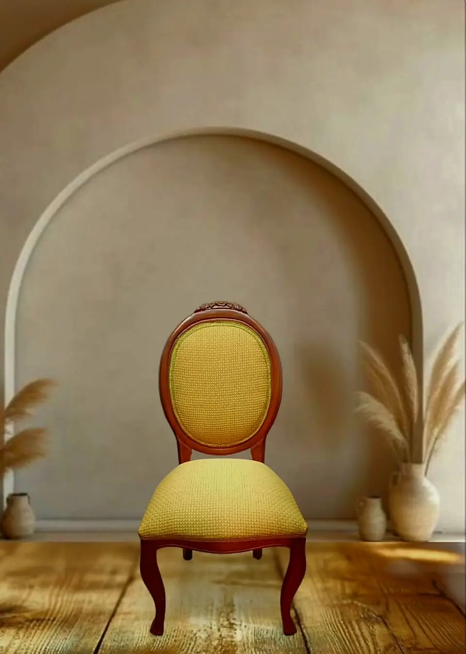 Silla Medallón Tallada  1