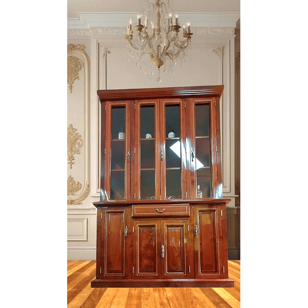 vitrina con marqueteria 