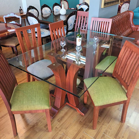Comedor rectangular cristal