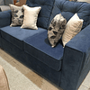 Sofa Felpa Azul Petroleo