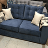 Sofa Felpa Azul Petroleo