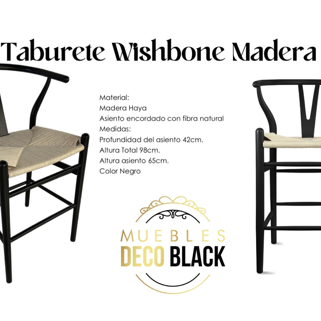 TABURETE WISHBONE MADERA  2