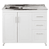 Kit Mueble + Lavaplatos Blanco Derecho (Incluye Desaghüe con Sifón) / 100x90x50cm 2