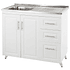 Kit Mueble + Lavaplatos Blanco Derecho (Incluye Desaghüe con Sifón) / 100x90x50cm 3