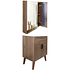 Kit Mueble Vanitorio + Botiquín Espejo Elegance Nogal  / 60x80x47cm 5