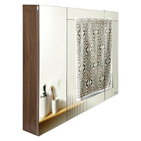Mueble Botiquin con Espejo para Baño Elegance BME-100 Nogal / 100x13,5x80cm