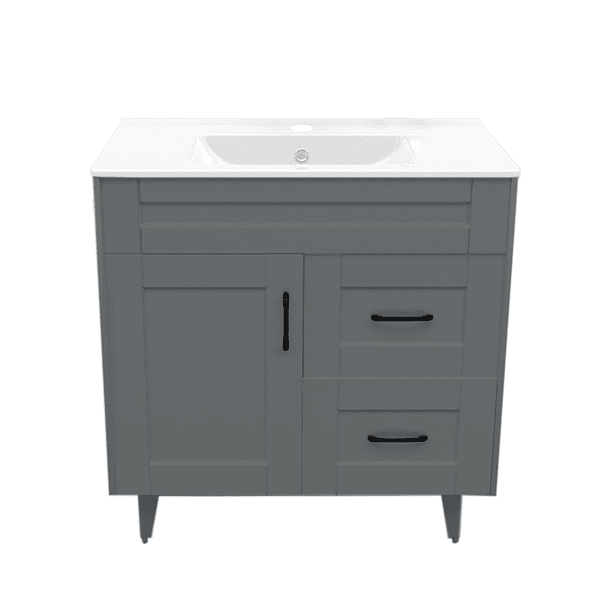 Kit Mueble Deluxe 80SK + Vanitorio Plano-80 Gris / 80x80x47cm 1