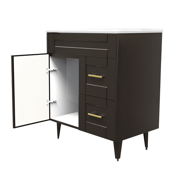 Kit Mueble Deluxe 70SK + Vanitorio Plano-70 Café / 70x47x80cm 4