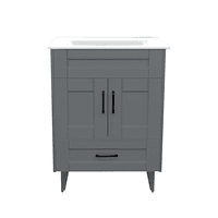 Kit Mueble Deluxe B60SK + Vanitorio Plano-60 Gris  / 60x47x80cm