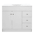 Kit Mueble B100PHD-B + Vanitorio Plano-100 Blanco Derecho  / 100x80x47cm 1