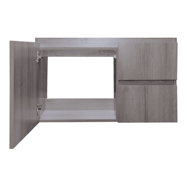 Mueble para Vanitorio a muro Space Nogal Claro  / 80x48x36cm (Sin Cubierta) 3