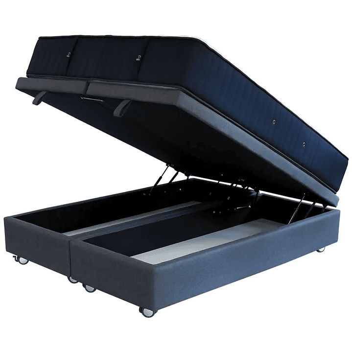 cama baúl + colchón premium en 2 plazas  1