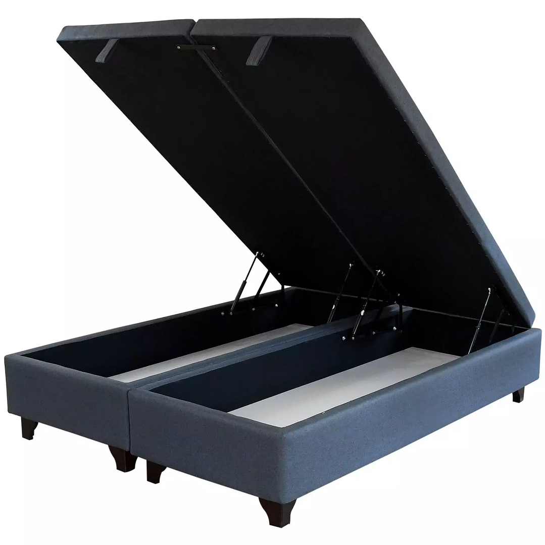 cama baúl + colchón premium en 2 plazas  3