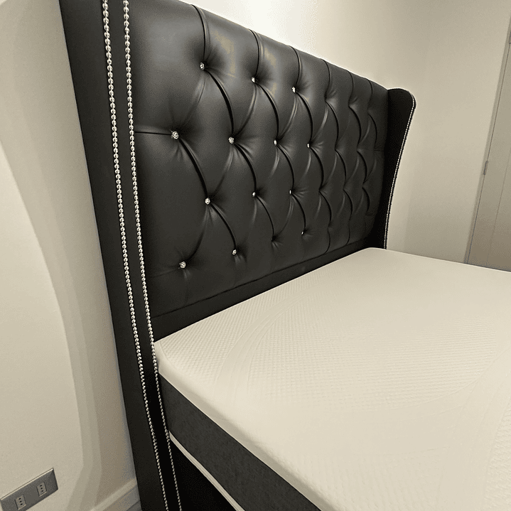 Cama Ortopédica con  Respaldo Capitoné ,tamaño King  5