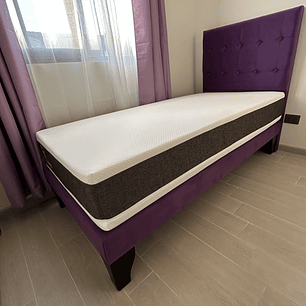 cama en 1 plaza incluye base + respaldo a piso + colchón envío gratis a todo Santiago 