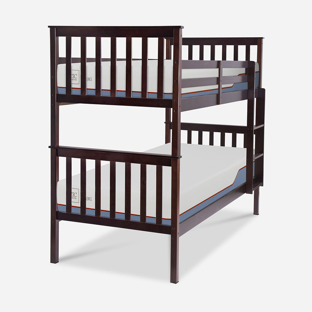 camarote con ambos colchones excellence en 1 plaza con escalera + baranda  1