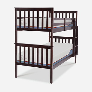 camarote con ambos colchones excellence en 1 plaza con escalera + baranda 