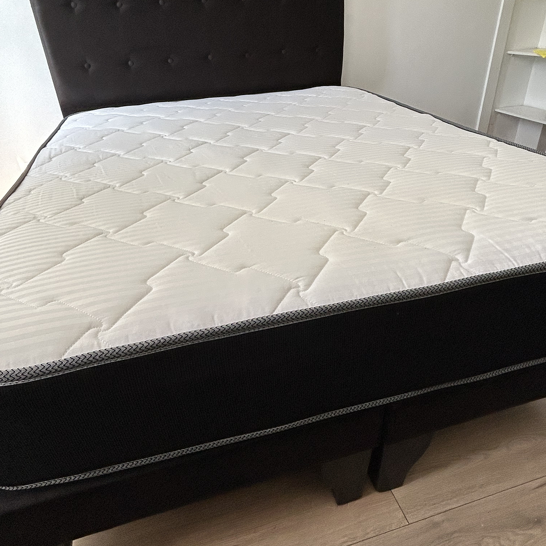 cama 2 plazas europea con colchón nacional de resorte bonnel pluss  2