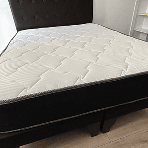 cama 2 plazas europea con colchón nacional de resorte bonnel pluss 