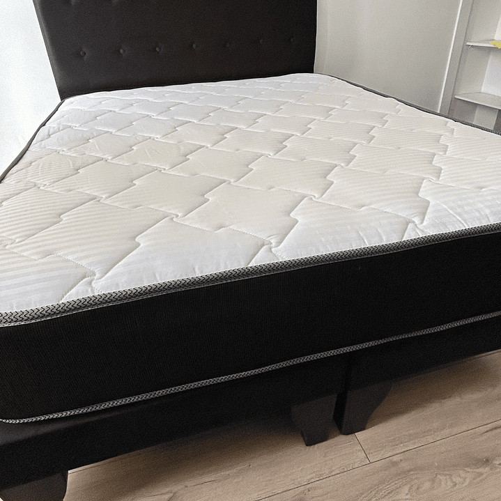 cama 2 plazas europea con colchón nacional de resorte bonnel pluss  4